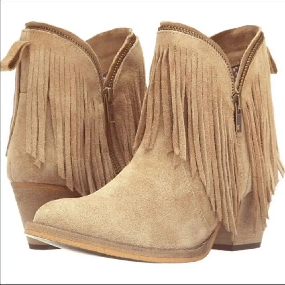 Dingo JuJu Fringe Zipper Bootie Size 8.5